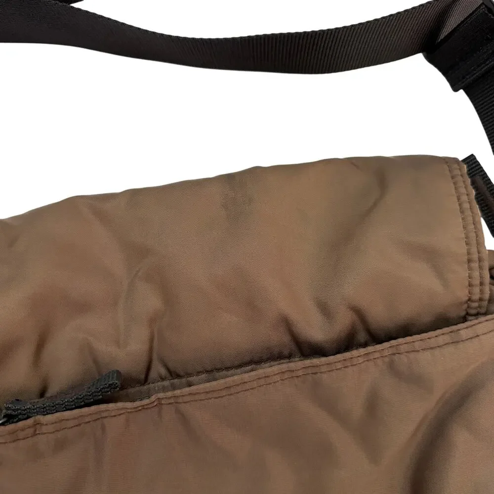 Vintage Y2K 2000s Kenneth Cole Brown Mens Messenger Bag